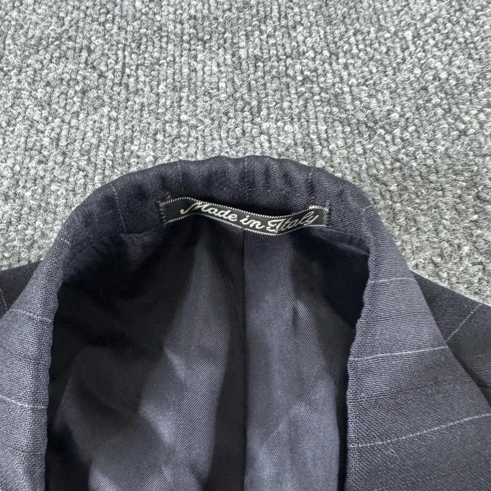 Mani By Giorgio Armani Blazer Mens 40 Blue Pinstripe Made In Italy Suit Jacket